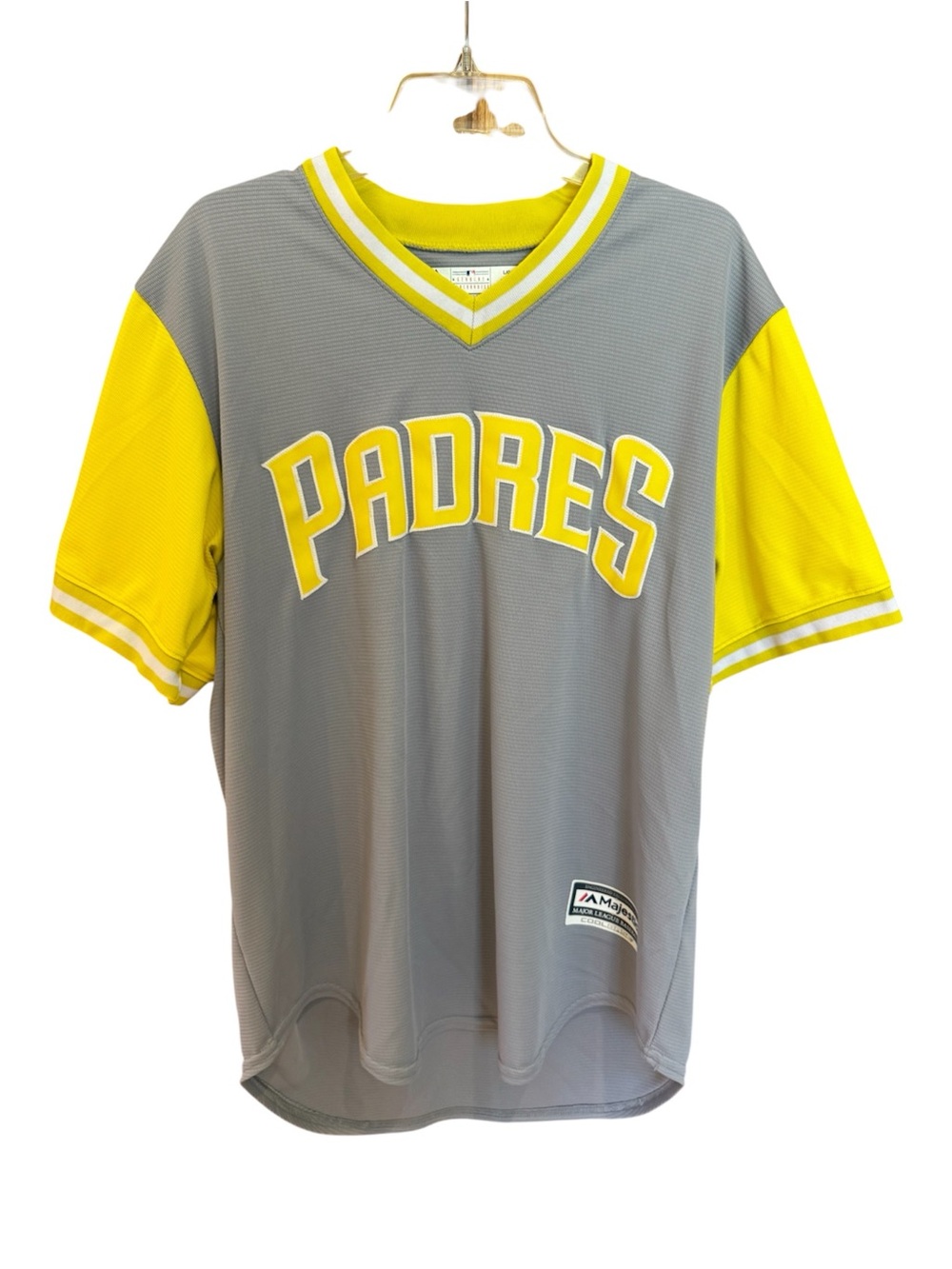 San Diego Padres 2018 Player Weekend Authentic Majestic Jersey Large Gray Yellow